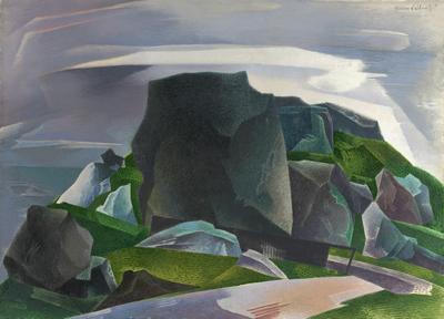 Painting by William Schwartz titled Mountain Landscape